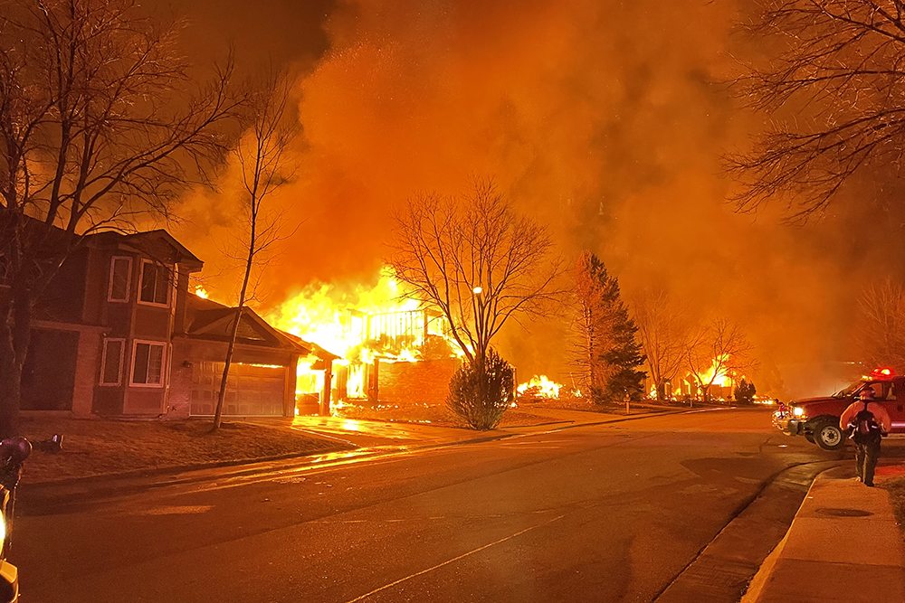 House fire in a residential Colorado neighborhood