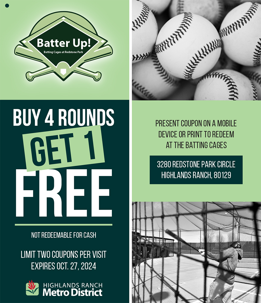 2024 batting cage coupon valid for 1 free round when 4 are purchased.